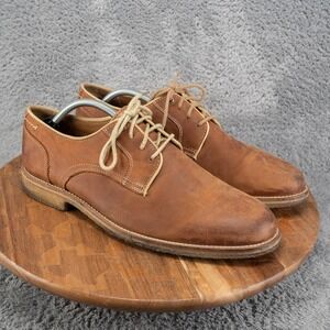 J&M 1850 Howell Men's Brown Sheepskin Oxford Shoes Johnston & Murphy Size 11‎ M